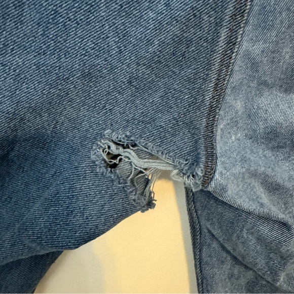 Rejina Pyo Luci Patchwork Contrast Raw Hem Slim Straight Ankle Jean Trousers 16 - Picture 8 of 13